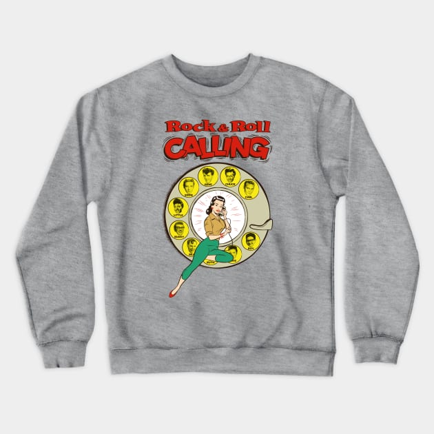 Rock&Roll Calling Crewneck Sweatshirt by Electric_Franky